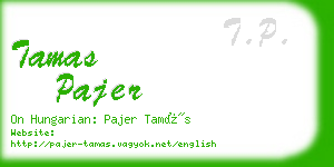 tamas pajer business card